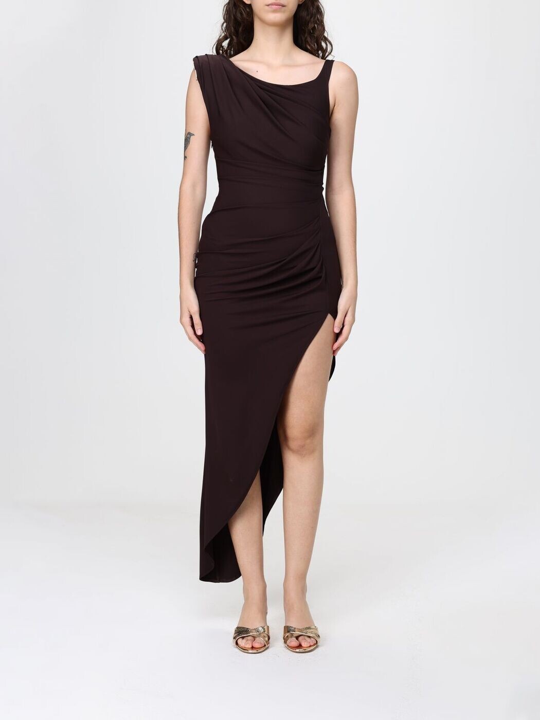 エリザベッタ フランキ ELISABETTA FRANCHI 衣裳 御召しもの レディース 赤銅色 Dresses AB9061E2 関税 貨物輸送無料 2026SS gi