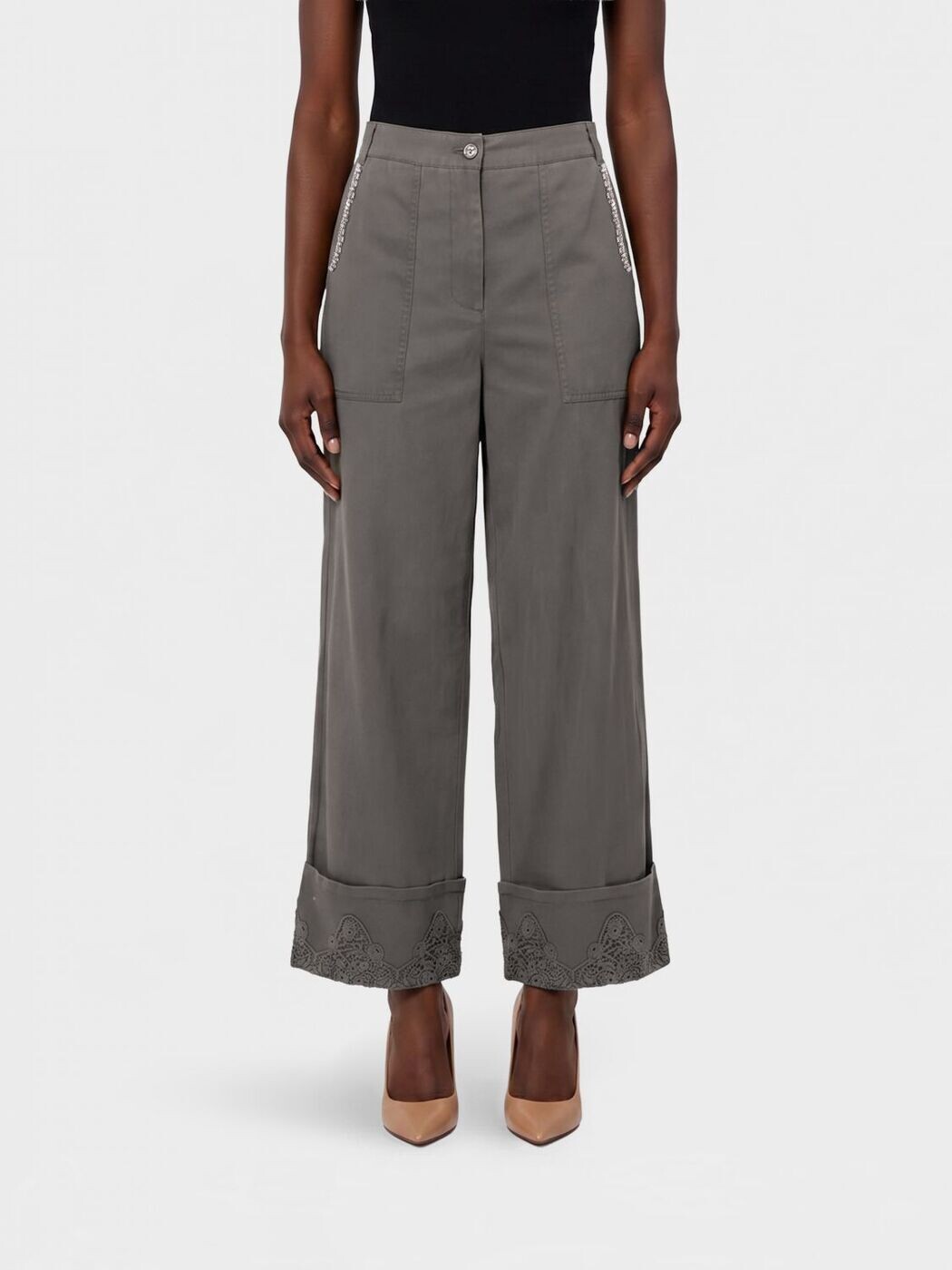 リュー ジョー LIU JO ズボン ズボン下 レディース 緑であること Trousers WA6296T433A 関税 貨物輸送無料 2026SS gi