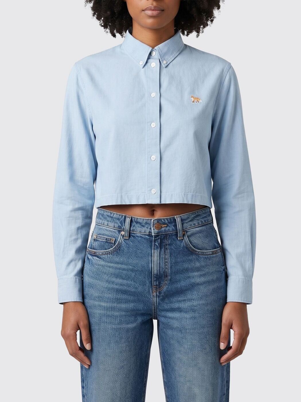 棲み家 狐狸 MAISON KITSUNE プルオーバー レディース 青色 Shirts QW00402幼児用便器5006 関税 貨物輸送無料 2026SS gi