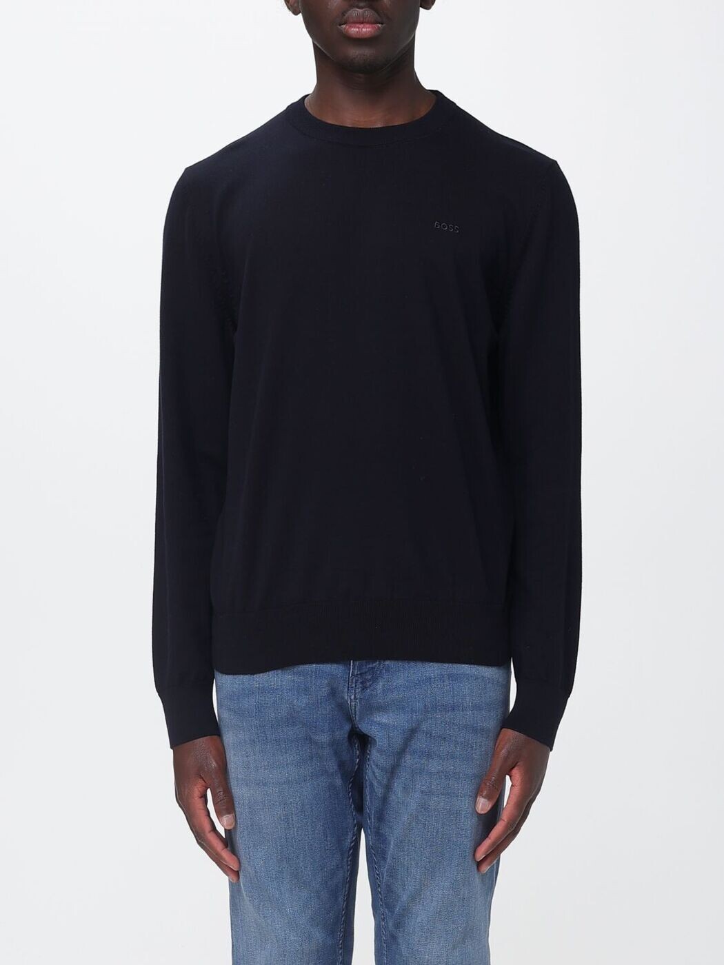 雇い主 BOSS プルオーバー 編み物御召しもの メンズ 青味 Knitwear 50556344 Blue 関税 貨物輸送無料 2026SS gi