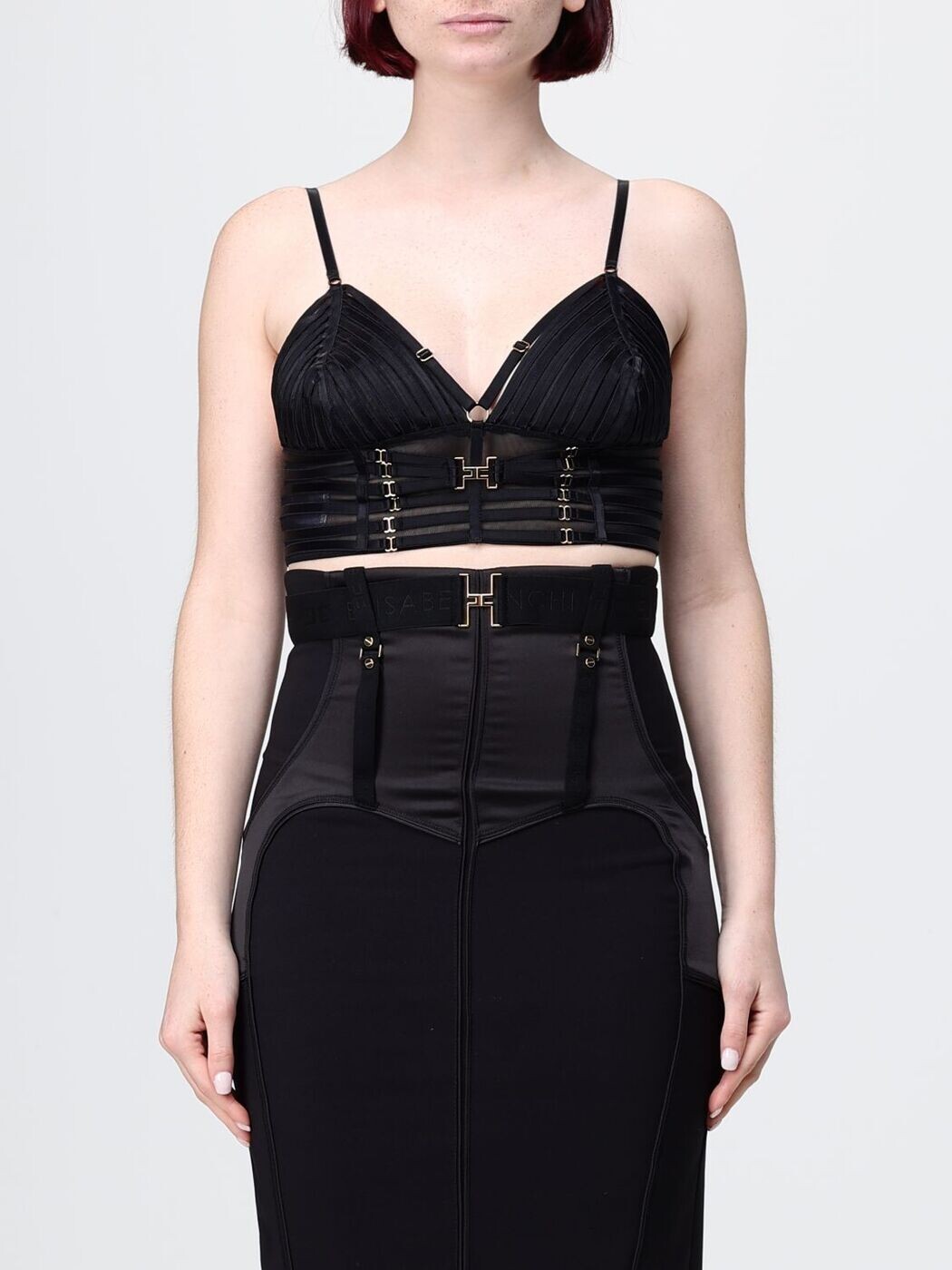 エリザベッタ フランキ ELISABETTA FRANCHI Tシャツ トップス レディース ブラック T-shirts and tops RG00962E2 Black 関税 送料無料 2026SS gi｜BRANDSHOP「il Tesoro」