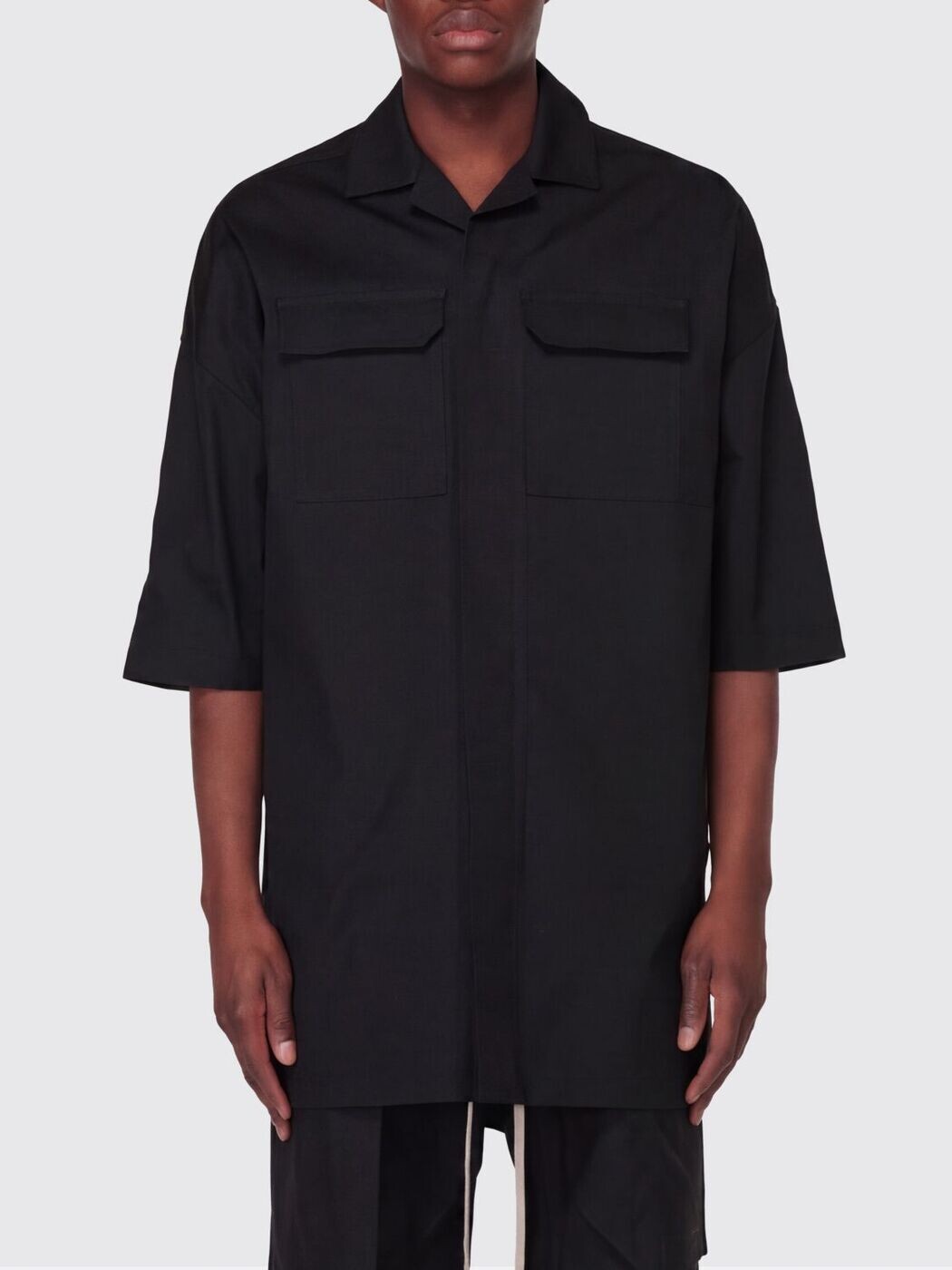 リック オウエンス RICK OWENS シャツ メンズ ブラック Shirts RU01F2298TE Black 関税 送料無料 2026SS gi｜BRANDSHOP「il Tesoro」