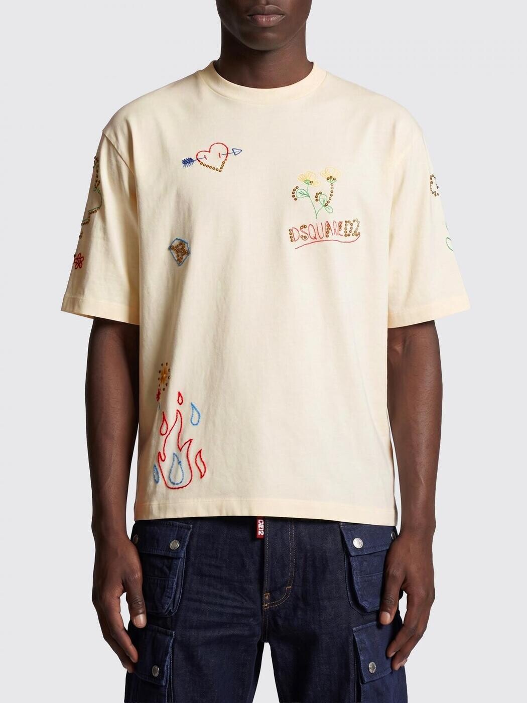 ディースクエアード DSQUARED2 プルオーバー メンズ ベージュ T-shirts S71GD1647D20020 関税 貨物輸送無料 2026SS gi