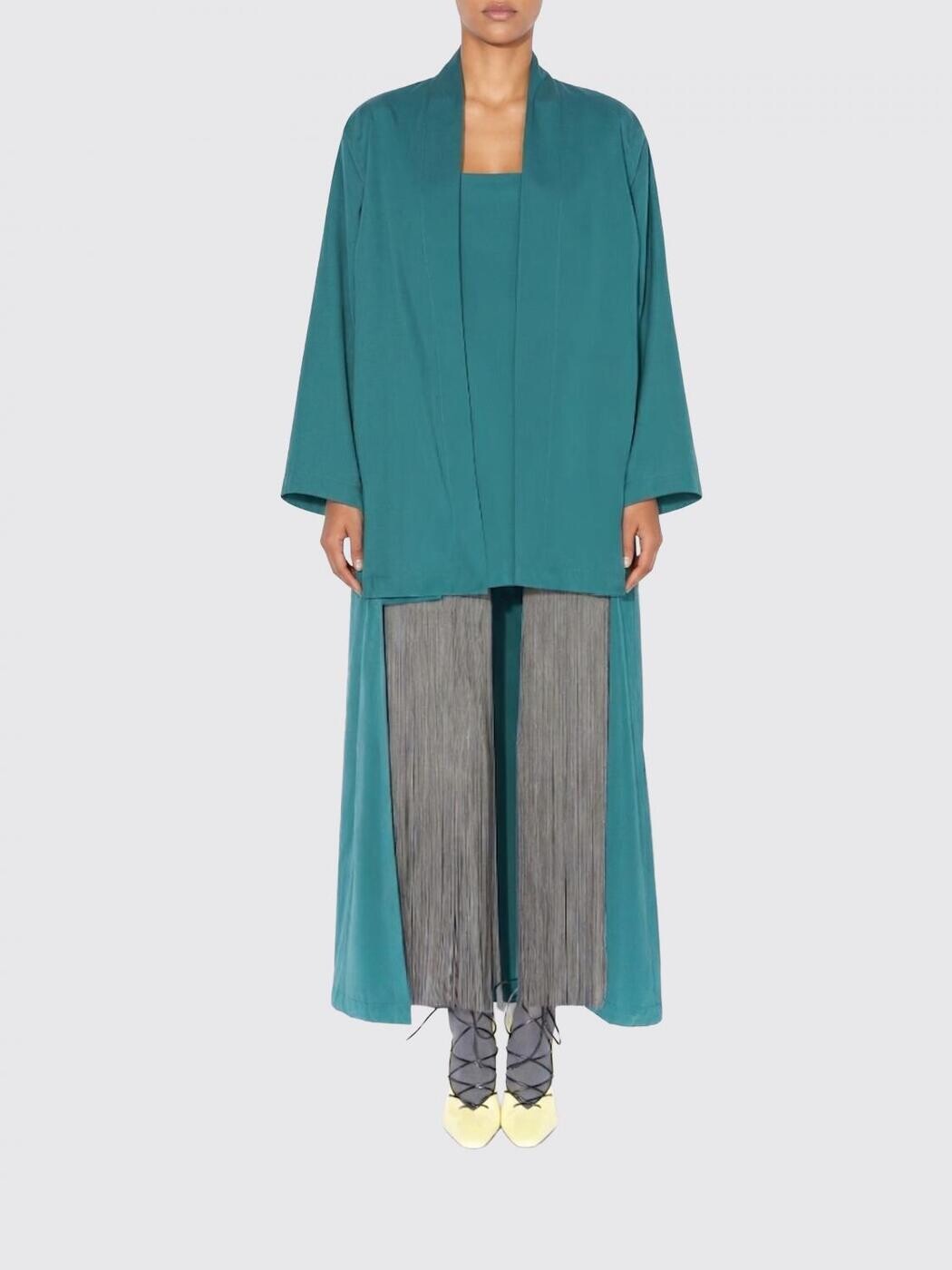 アライア ALAIA トレンチコート 厚地の外套 レディース 緑であること Coats and trench coats AA9M1157T611C 関税 貨物輸送無料 2026SS gi