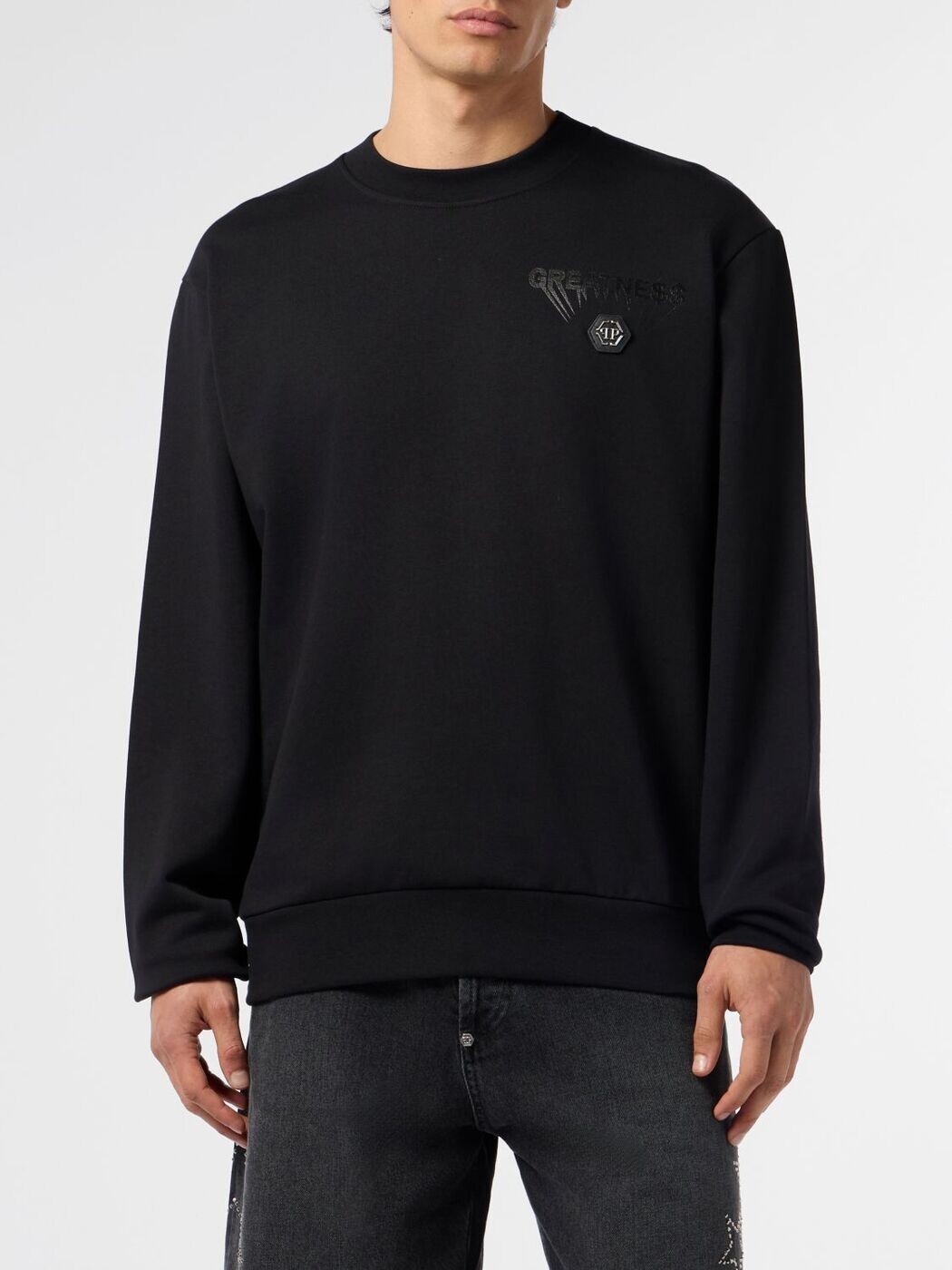 フィリップ 飾り気の無い PHILIPP PLEIN トレーナー 調教師 メンズ 黒いこと Sweatshirts AAECMJO1430PTE180N 関税 貨物輸送無料 2026SS gi