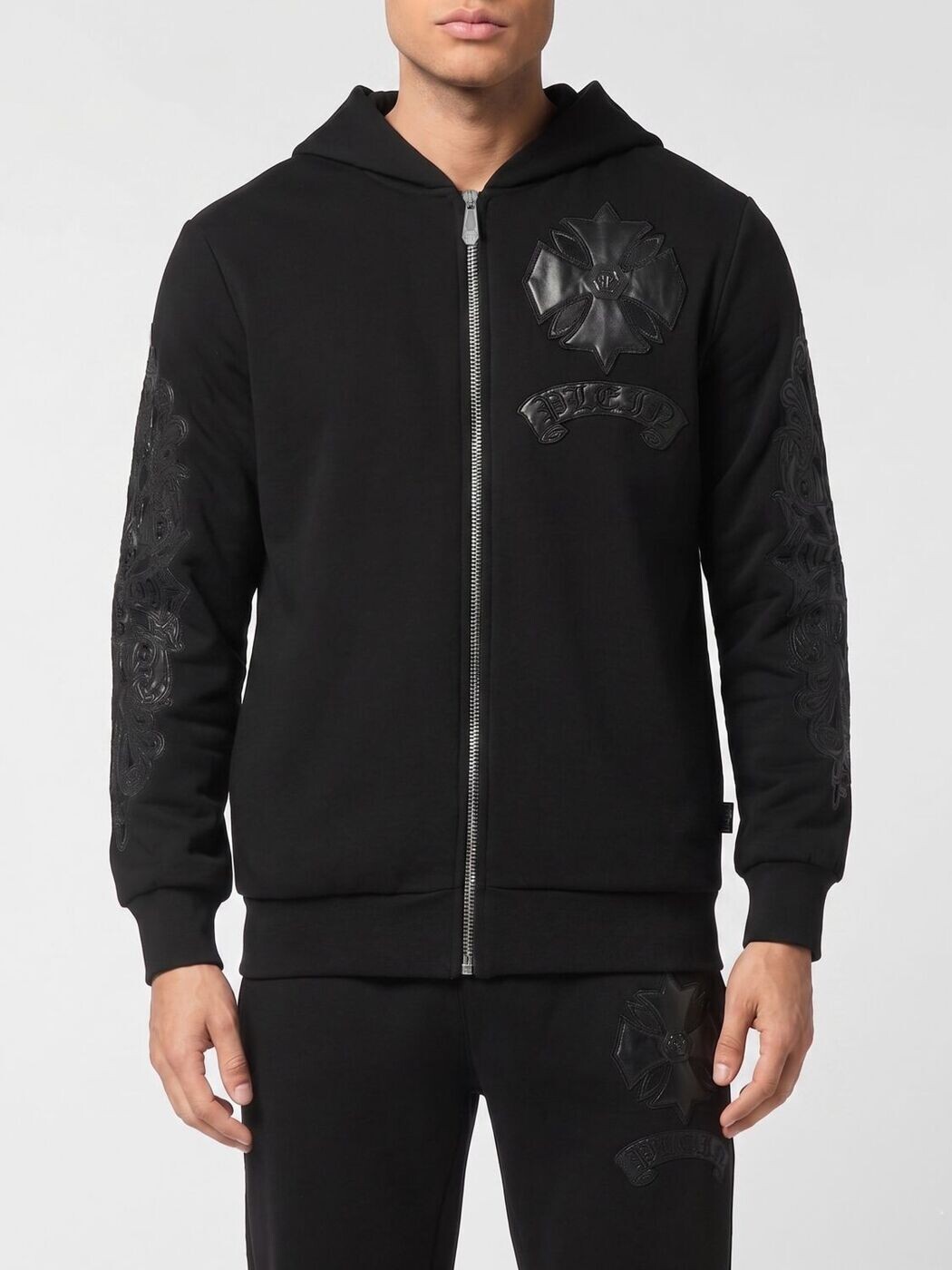 フィリップ 飾り気のない PHILIPP PLEIN トレイナー 調教師 メンズ 黒いこと Sweatshirts AAECMJB3852PTE003N 関税 貨物輸送無料 2026SS gi