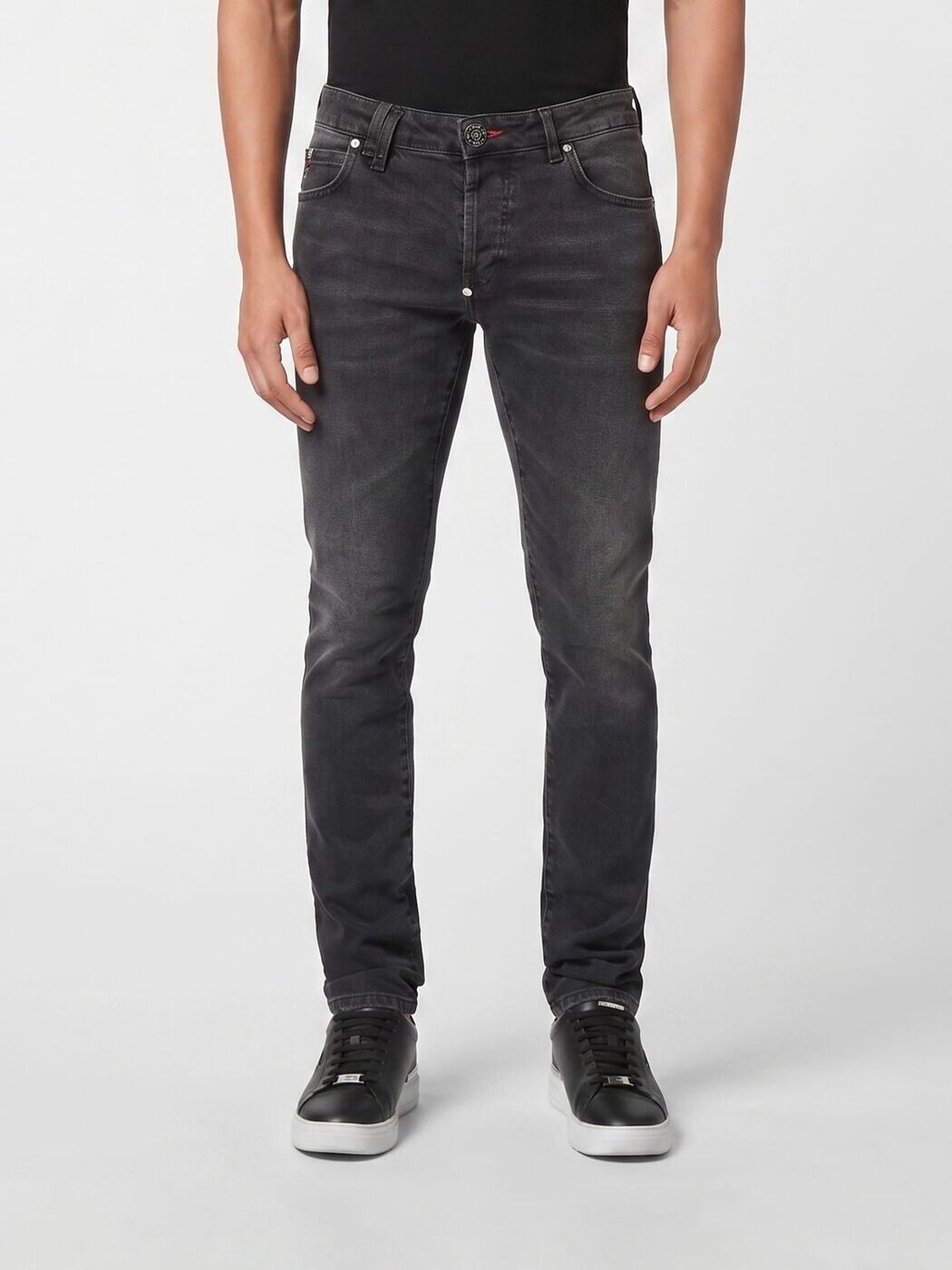 フィリップ 飾り気のない PHILIPP PLEIN ジーンズ メンズ 黒いこと Jeans AAECMDT4226PDE004N 関税 貨物輸送無料 2026SS gi