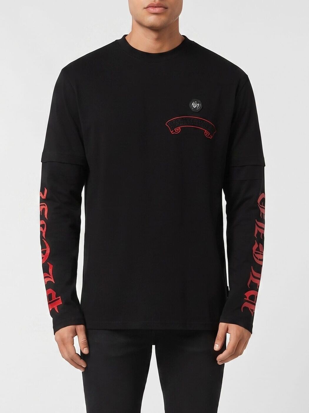 フィリップ 飾り気の無い PHILIPP PLEIN ティーシャツ メンズ 黒いこと T-shirts AAECMTK8689PJY002N 関税 貨物輸送無料 2026SS gi