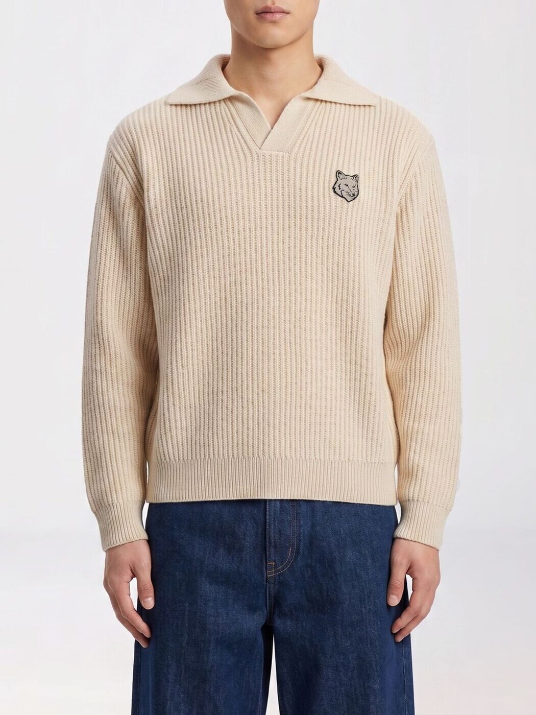 棲み家 稲荷 MAISON KITSUNE スポーツシャツ メンズ ベージュ Polo shirts QM00202KT1189 関税 貨物輸送無料 2026SS gi