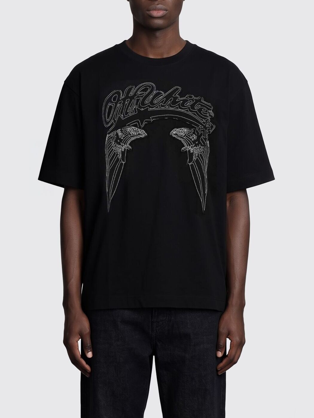 象牙色 OFF WHITE プルオーバー メンズ 黒いこと T-shirts OMAA120Z26JER0 関税 貨物輸送無料 2026SS gi