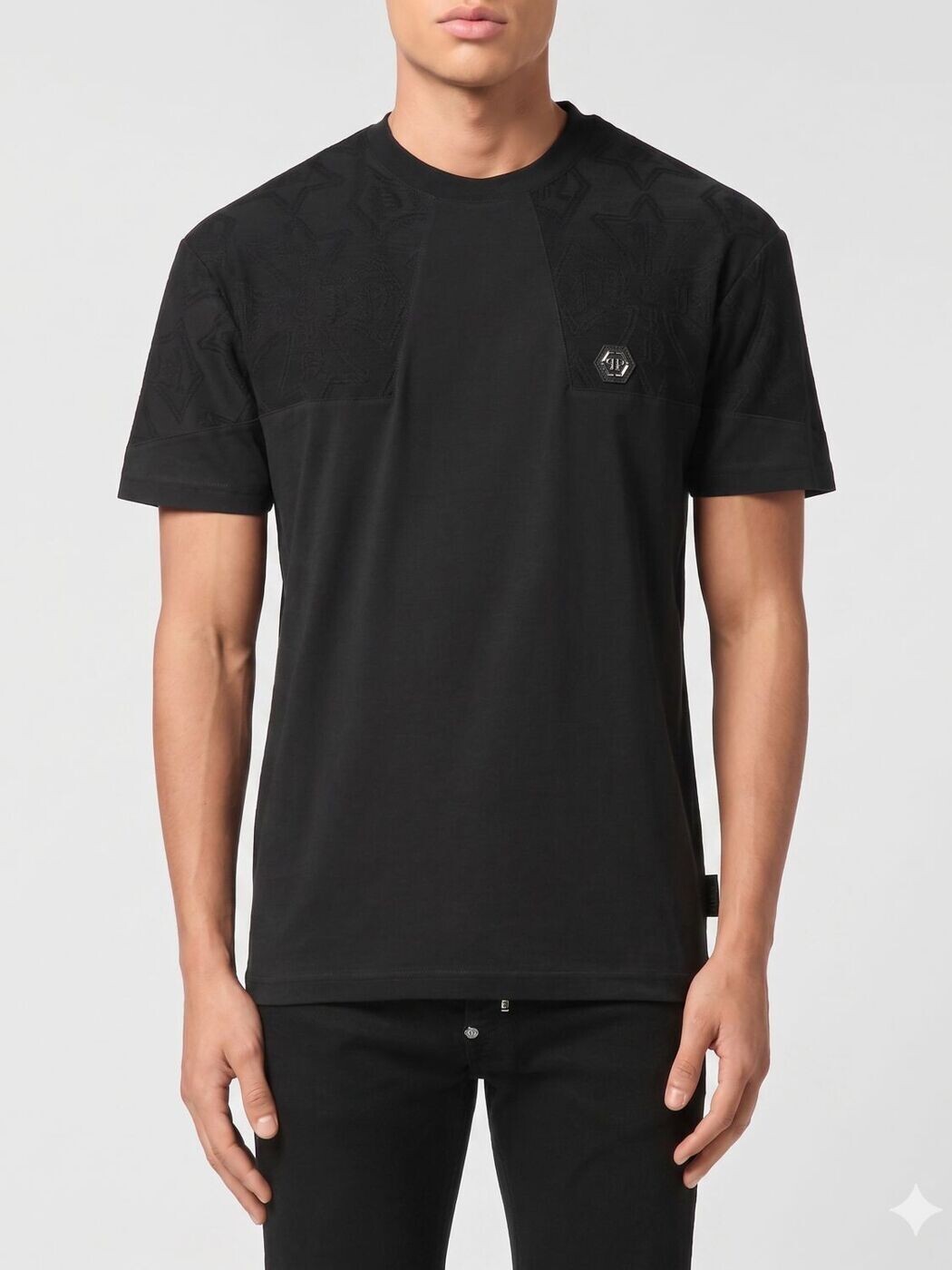 フィリップ 飾り気の無い PHILIPP PLEIN プルオーバー メンズ 黒いこと T-shirts AAECMTK8673PJY002N 関税 貨物輸送無料 2026SS gi