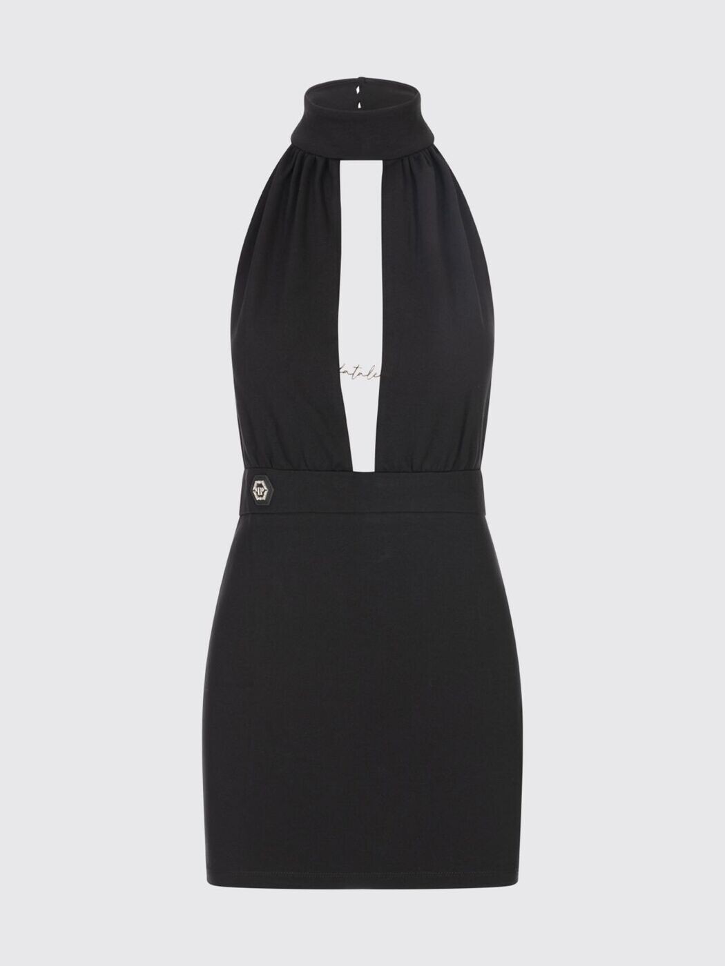 フィリップ飾り気のない PHILIPP PLEIN 衣裳 御召しもの レディース 黒いこと Dresses AAECWRG3545PJY002N 関税 貨物輸送無料 2025AW gi