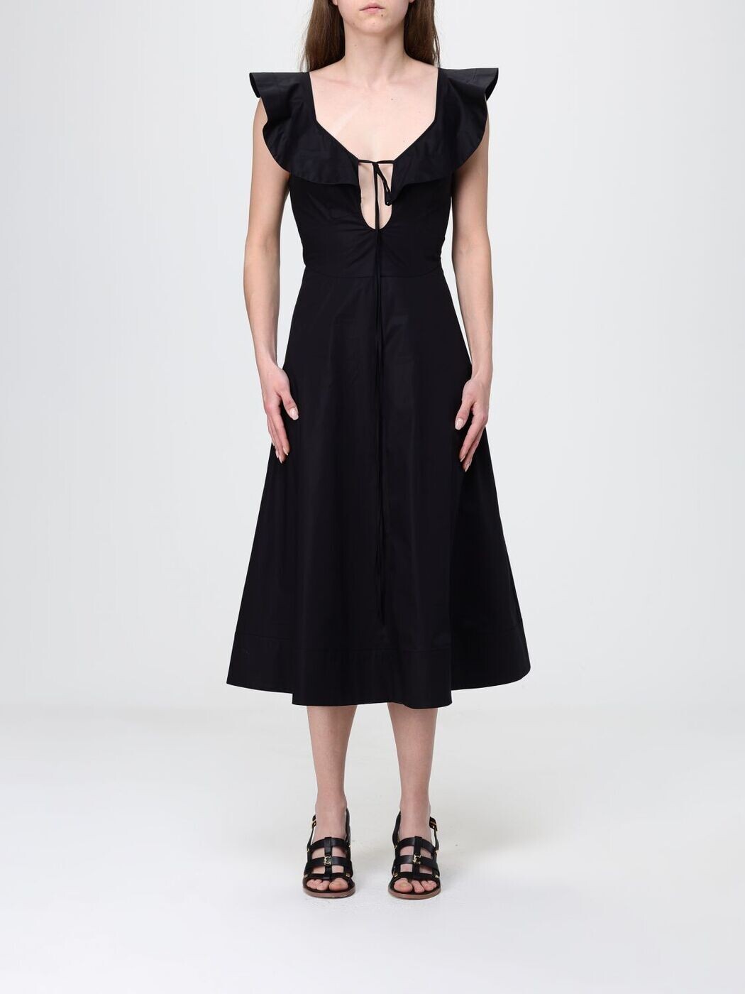 ツイン仕掛ける TWINSET 衣装 お召しもの レディース 黒いこと Dresses 261TT2212 関税 貨物輸送無料 2026SS gi