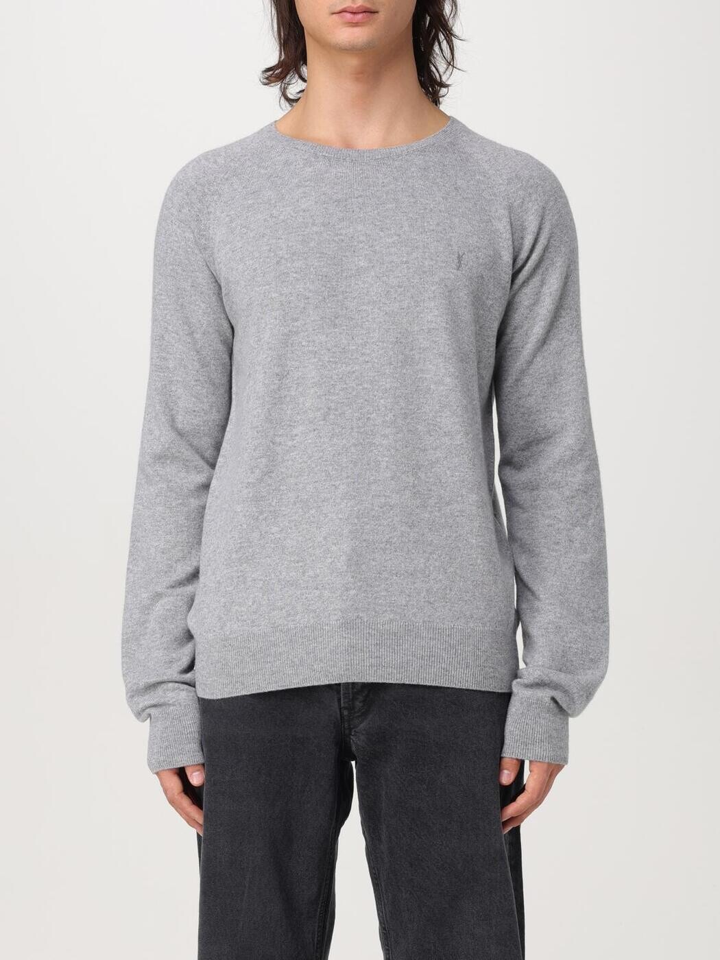 前日 サンローラン SAINT LAURENT PARIS ティーシャツ 編み物御召しもの メンズ 薄墨色 Knitwear 796556YALL2 関税 貨物輸送無料 2025AW gi