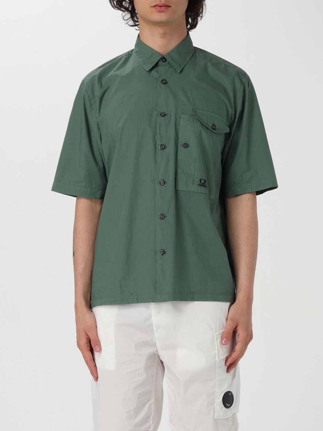 シーピー カンパニー CP COMPANY シャツ メンズ グリーン Shirts 16CMSH208A005328G Green 関税 送料無料 2024SS gi|BRANDSHOP「il Tesoro」