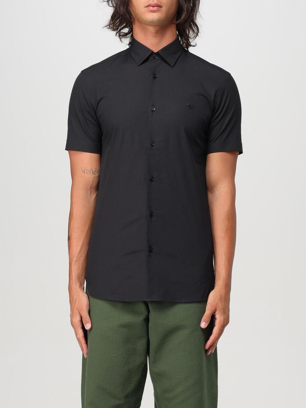 バーバリー BURBERRY シャツ メンズ ブラック Shirts 8079596 ~ Black 関税 送料無料 2025AW gi｜BRANDSHOP「il Tesoro」