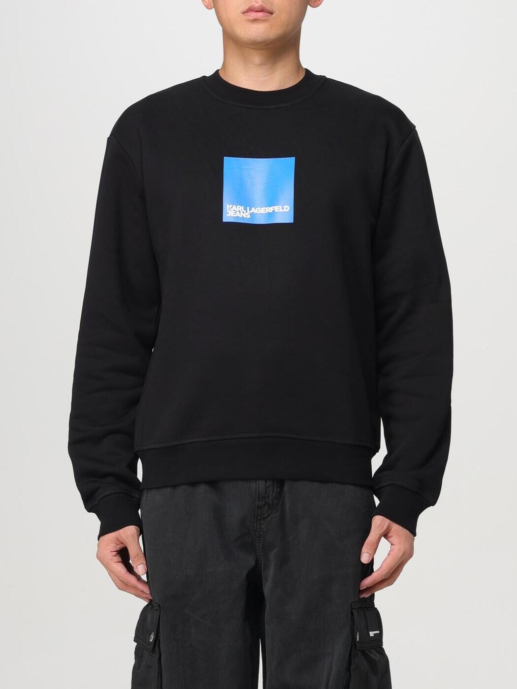 長い巻き毛 ラガーフェルド KARL LAGERFELD トレーナー 調教師 メンズ 黒いこと Sweatshirts KL231D1804 関税 貨物輸送無料 2024AW gi