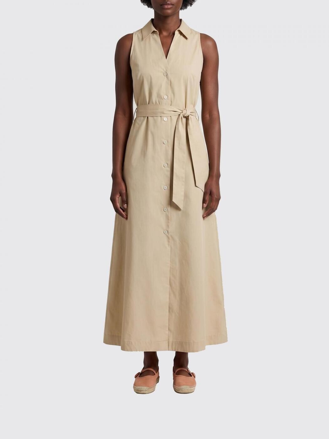 羊毛分限者 WOOLRICH 衣装 お召しもの レディース ベージュ Dresses CFWWDR2022FRUT3944 関税 貨物輸送無料 2026SS gi
