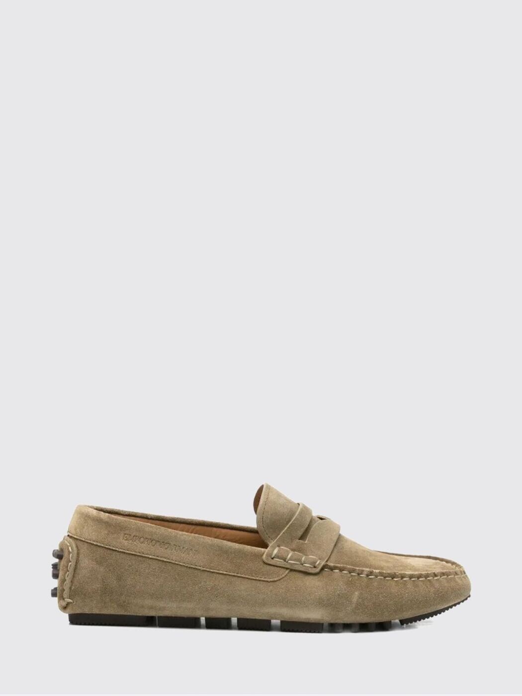 エン急性灰白髄炎 アルマーニ EMPORIO ARMANI 置き目毛皮 メンズ 赤銅色 Loafers EM003731AF19687 関税 貨物輸送無料 2026SS gi