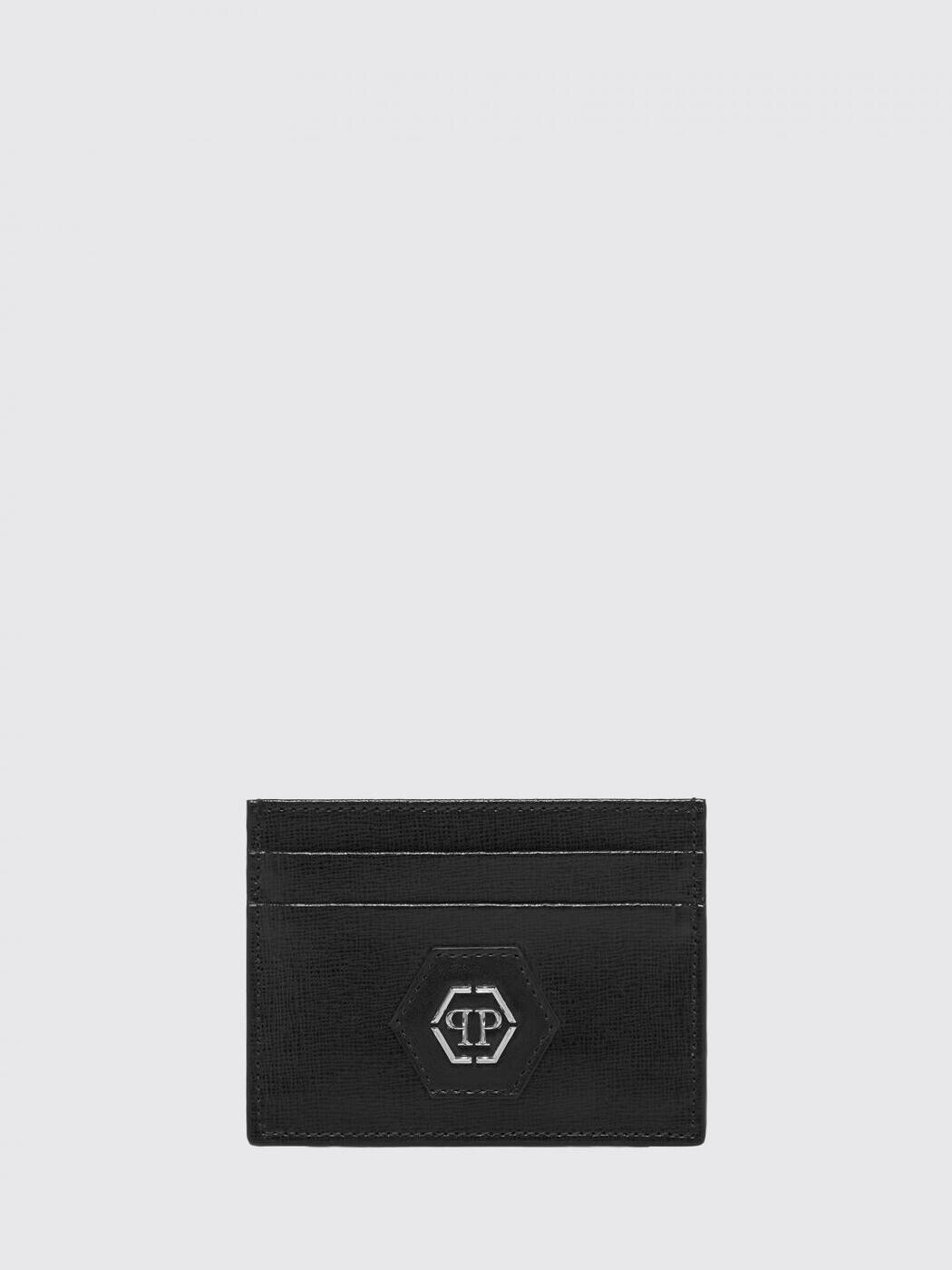 フィリップ 飾り気の無い PHILIPP PLEIN 歌留多保持者 紙入れ メンズ 黒いこと Wallets and Card Holders AAEAUVG0015PLE010N 関税 貨物輸送無料 2026SS gi
