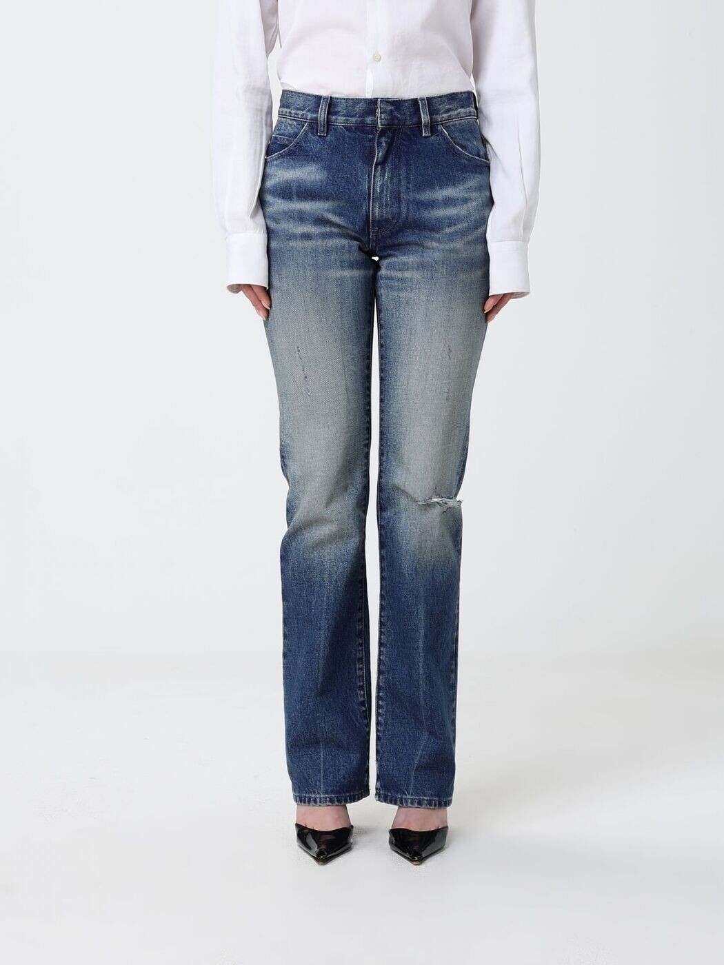 エムエム6 棲み家 マルジェラ MM6 MAISON MARGIELA ジーンズ レディース 青色 Jeans S62LB0213M30058 関税 貨物輸送無料 2026SS gi