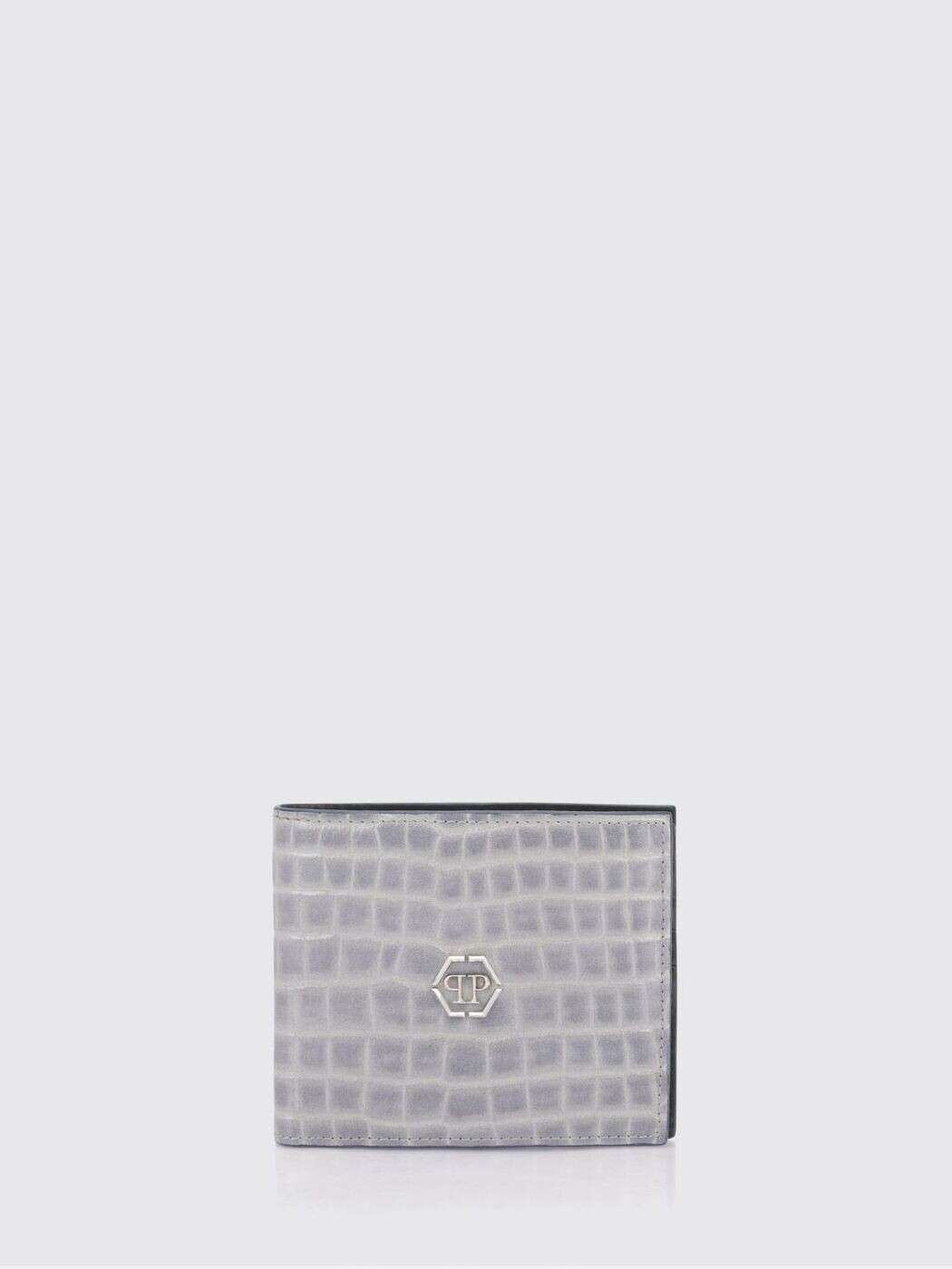 フィリップ 飾り気のない PHILIPP PLEIN 歌留多保持者 金入れ メンズ 薄墨色 Wallets and Card Holders SAFAMVG0547PLE010N 関税 貨物輸送無料 2026SS gi