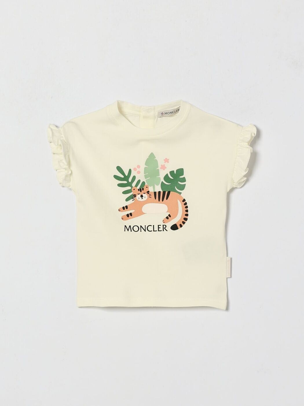 モンク軌跡 MONCLER ティーシャツ トップス ベビーユニセックス ベージュ T-shirt 8C0000289AUM 関税 貨物輸送無料 2026SS gi