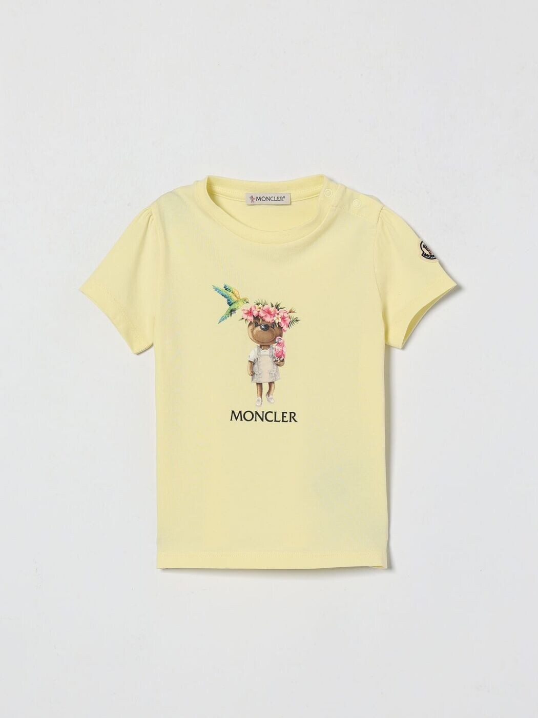 モンク軌跡 MONCLER ティーシャツ トップス ベビーユニセックス 白いこと T-shirt 8C0001189AUM 関税 貨物輸送無料 2026SS gi