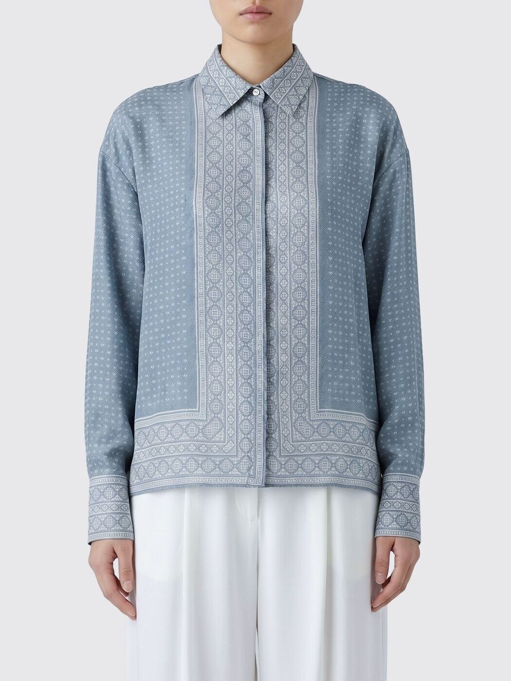 エルマンノ シェルヴィーノ ERMANNO SCERVINO プルオーバー レディース 青碧 Shirts D482K751XZF 関税 貨物輸送無料 2026SS gi