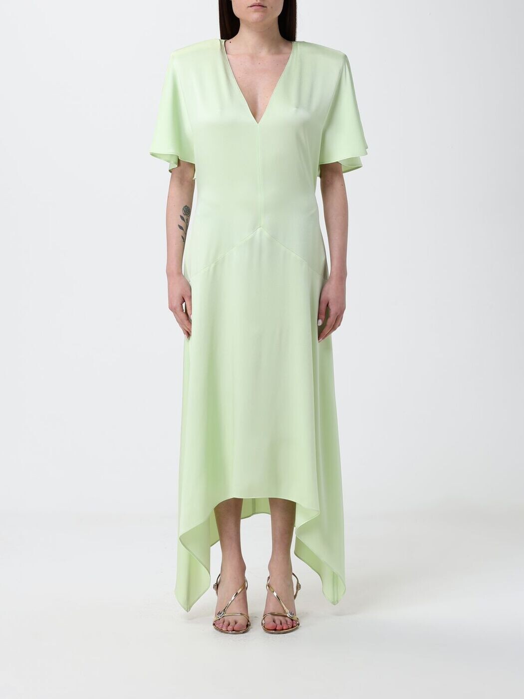 中心柱 ポールマッカートニー STELLA MCCARTNEY 衣裳 御召しもの レディース 緑であること Dresses 6A06973FU302 関税 貨物輸送無料 2026SS gi
