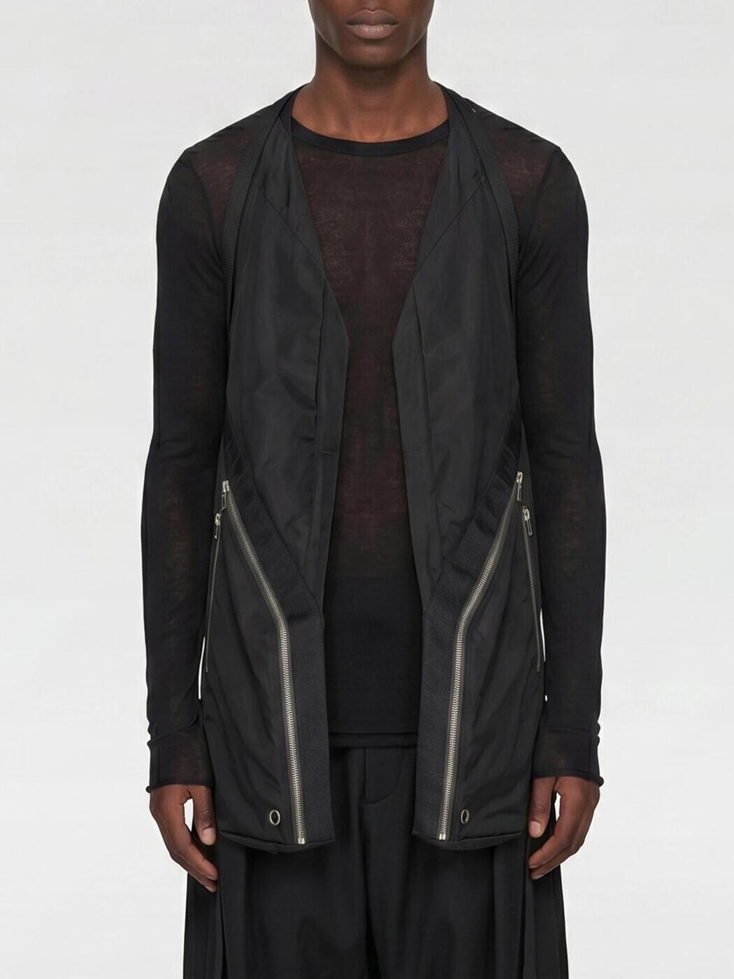 リック オウエンス RICK OWENS ジレ より良い メンズ 黒いこと Vests RR01F2910CCVSR3 関税 貨物輸送無料 2026SS gi