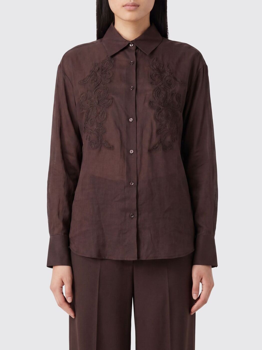 エルマンノ フィレンツェ ERMANNO FIRENZE プルオーバー レディース 赤銅色 Shirts D48EK029E37 Brown 関税 貨物輸送無料 2026SS gi