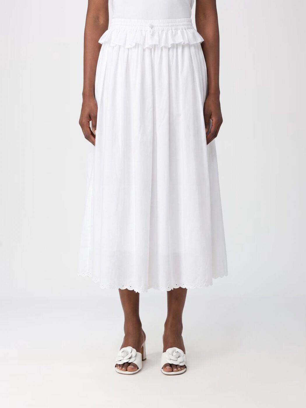 セシリーバンセン CECILIE BAHNSEN スカート レディース ホワイト Skirts 26RTW17002 White 関税 送料無料 2026SS gi|BRANDSHOP「il Tesoro」
