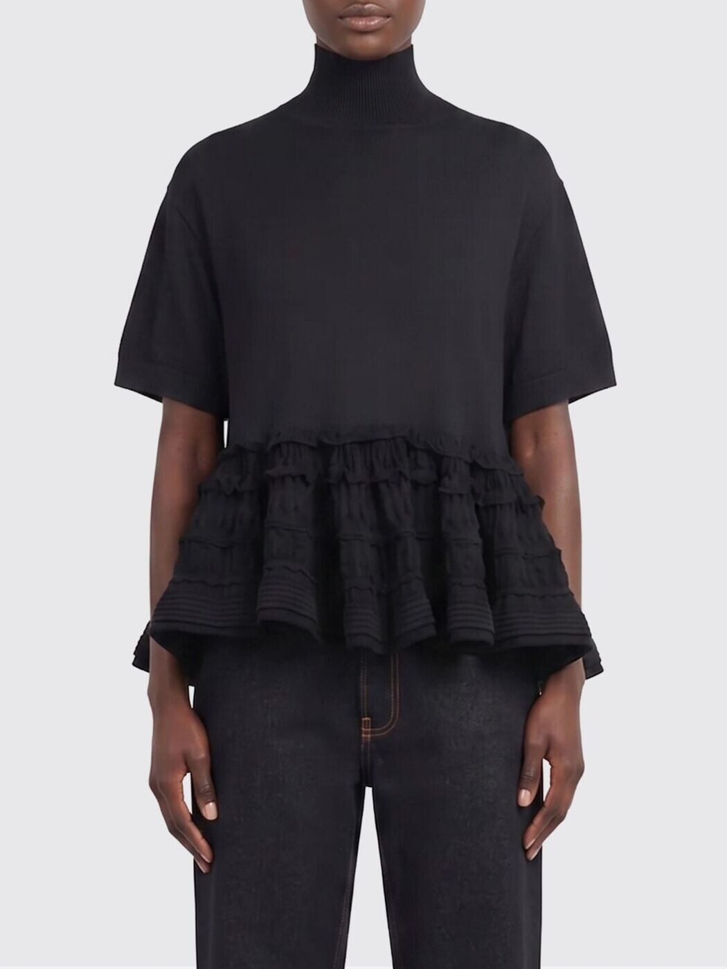 アライア ALAIA ティーシャツ トップス レディース 黒いこと T-shirts and tops AA9H1393K164C 関税 貨物輸送無料 2026SS gi