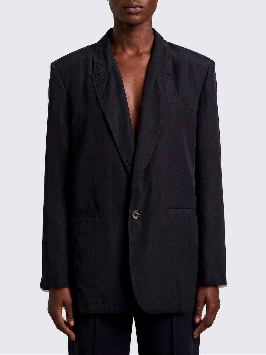 前日 サンローラン SAINT LAURENT PARIS 背広上衣 背広 上衣 レディース 黒いこと Suit Jackets 856579Y6J78 関税 貨物輸送無料 2026SS gi