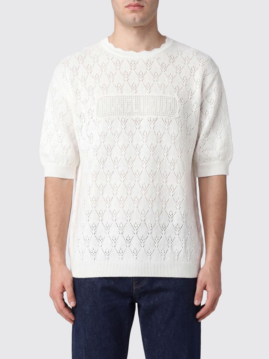 マリアーノ MAGLIANO ティーシャツ 編み物御召しもの メンズ 白いこと Knitwear MGSS26TT01180 関税 貨物輸送無料 2026SS gi