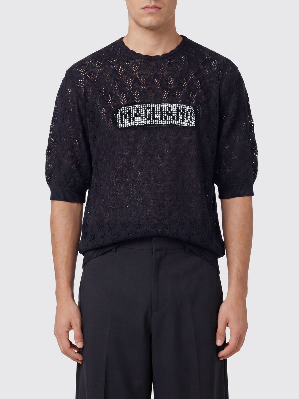 マリアーノ MAGLIANO ティーシャツ 編み物御召しもの メンズ 黒いこと Knitwear V58326980 関税 貨物輸送無料 2026SS gi