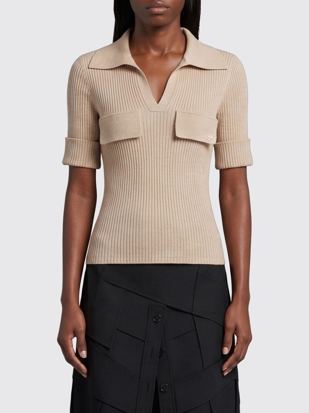 クレージュ COURREGES スポーツシャツ レディース ベージュ Polo 126MPO053FI0001 関税 貨物輸送無料 2026SS gi