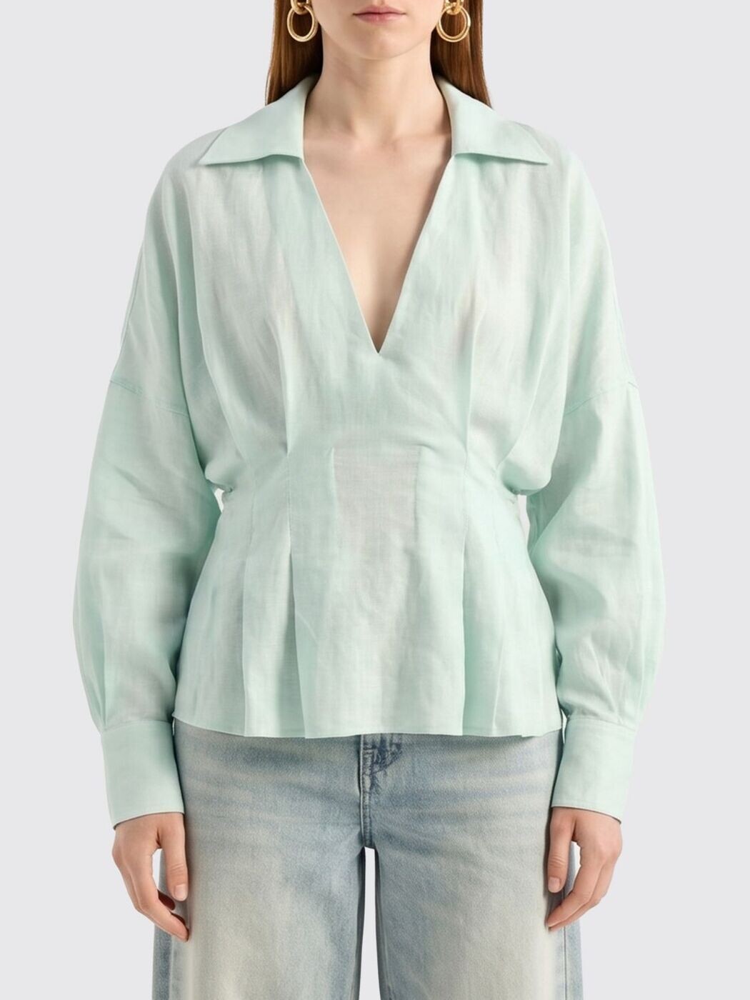 ジェニー GENNY プルオーバー レディース 緑であること Shirts 80AAL640N0750 関税 貨物輸送無料 2026SS gi