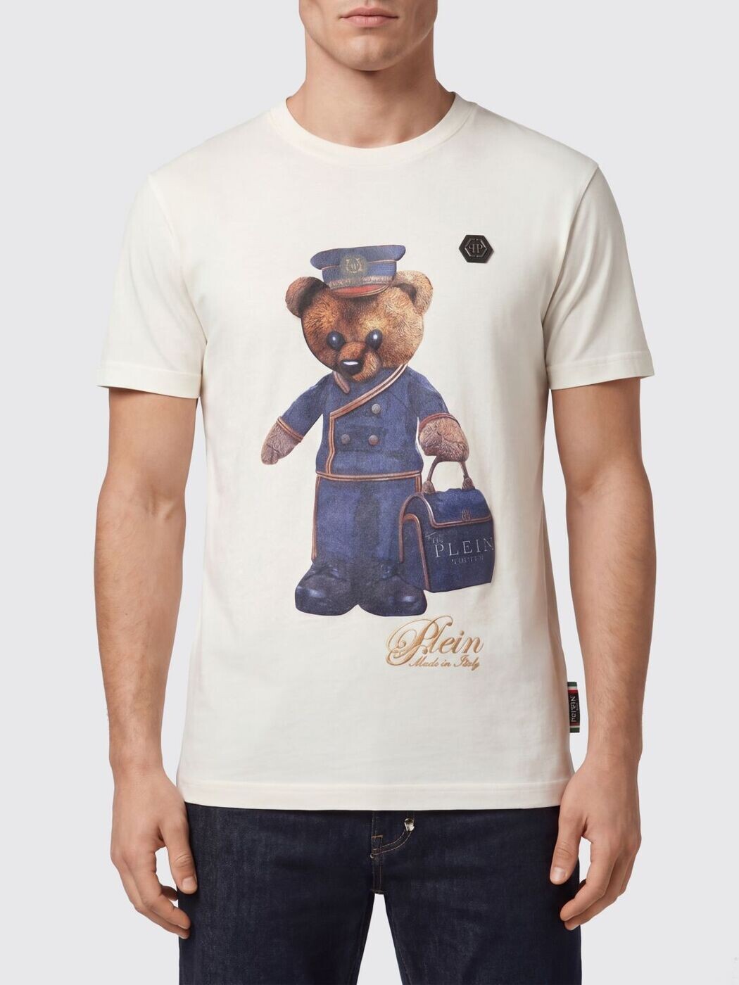 フィリップ 飾り気のない PHILIPP PLEIN ティーシャツ メンズ 白いこと T-shirts FAECMTK8520PJY002N 関税 貨物輸送無料 2026SS gi