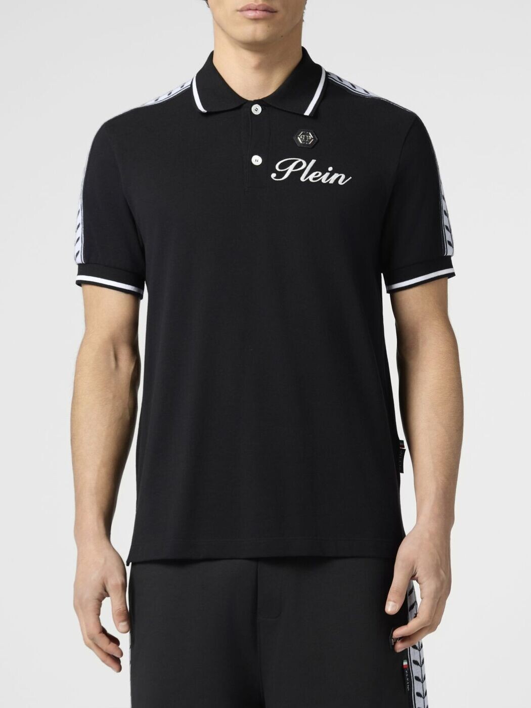 フィリップ 飾り気のない PHILIPP PLEIN スポーツシャツ メンズ 黒いこと Polo shirts PAFCMTK8991PTE179N 関税 貨物輸送無料 2026SS gi