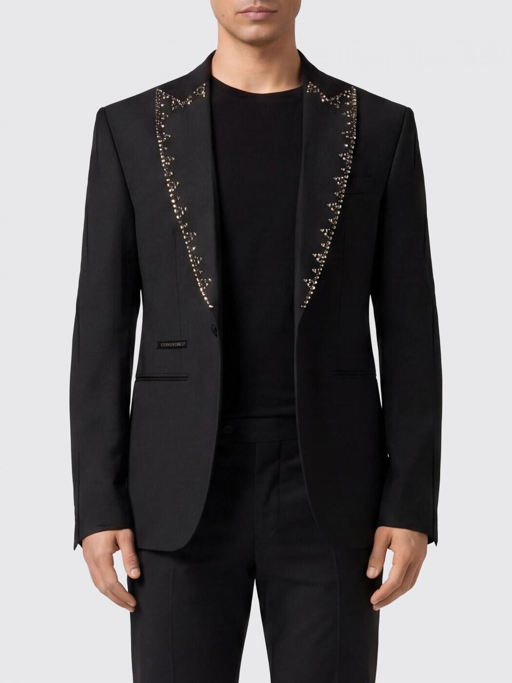 フィリップ 飾り気の無い PHILIPP PLEIN 上衣 メンズ 黒いこと Jackets SAFCMRF2117PTE022N 関税 貨物輸送無料 2026SS gi