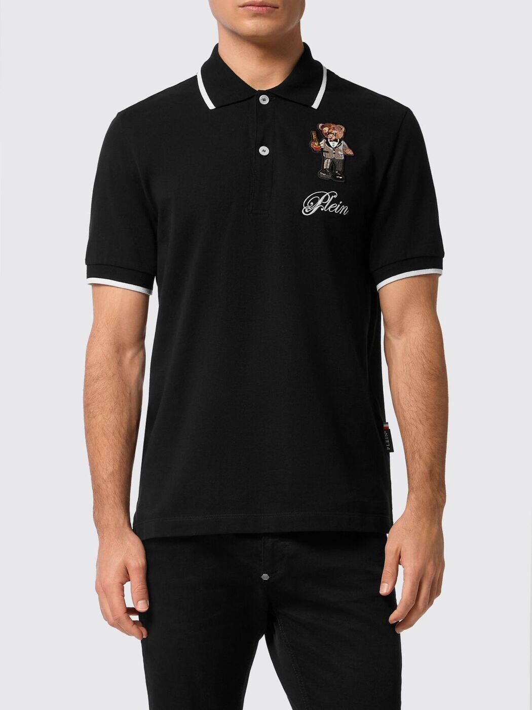 フィリップ 飾り気の無い PHILIPP PLEIN スポーツシャツ メンズ 黒いこと Polo shirts FAECMTK8586PTE179N 関税 貨物輸送無料 2026SS gi