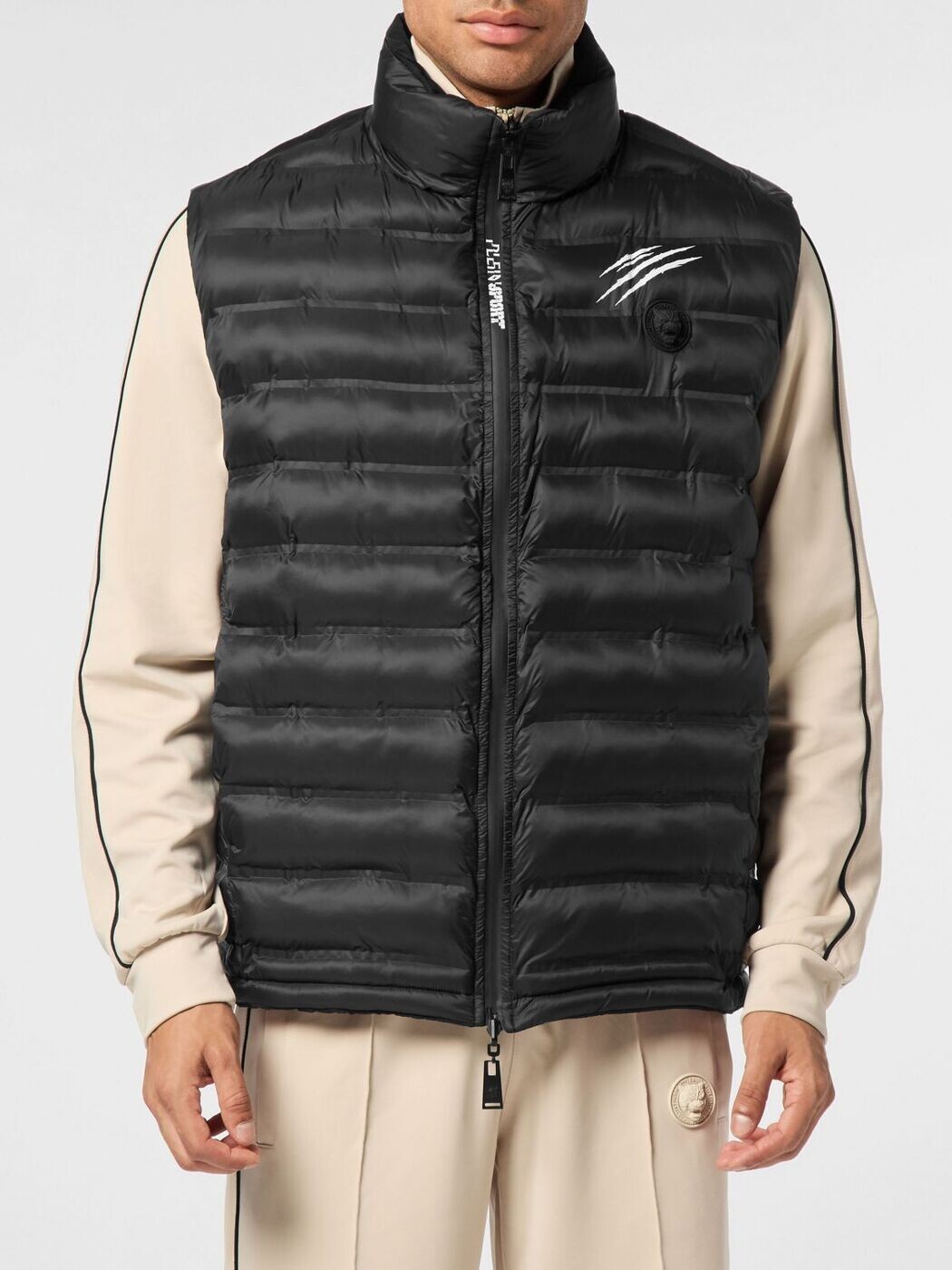 飾り気の無い運動競技 PLEIN SPORT ジレ より良い メンズ 黒いこと Vests FAECMRC0230STE003N 関税 貨物輸送無料 2026SS gi