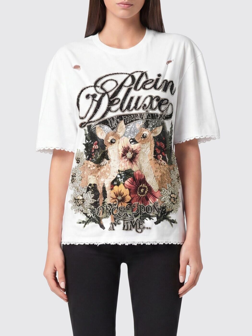 フィリッププレイン PHILIPP PLEIN ポロシャツ Tシャツ レディース ホワイト T-shirts and polo shirts AAECWTK3822PTE004N White 関税 送料無料 2026SS gi｜BRANDSHOP「il Tesoro」