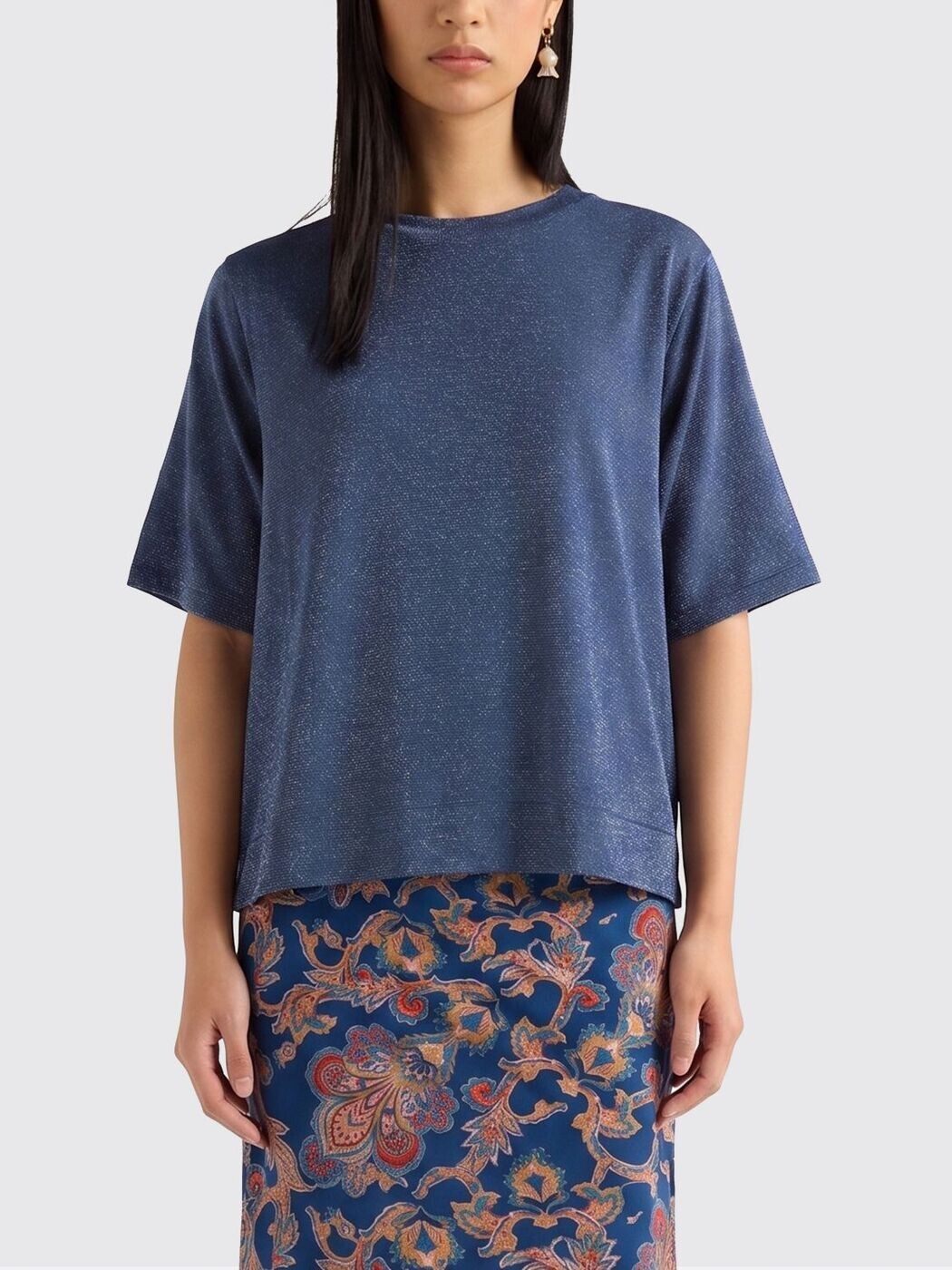 モモニ MOMONI スポーツシャツ プルオーバー レディース 青色 T-shirts and polo shirts 265MMOTS001265MO28 関税 貨物輸送無料 2026SS gi