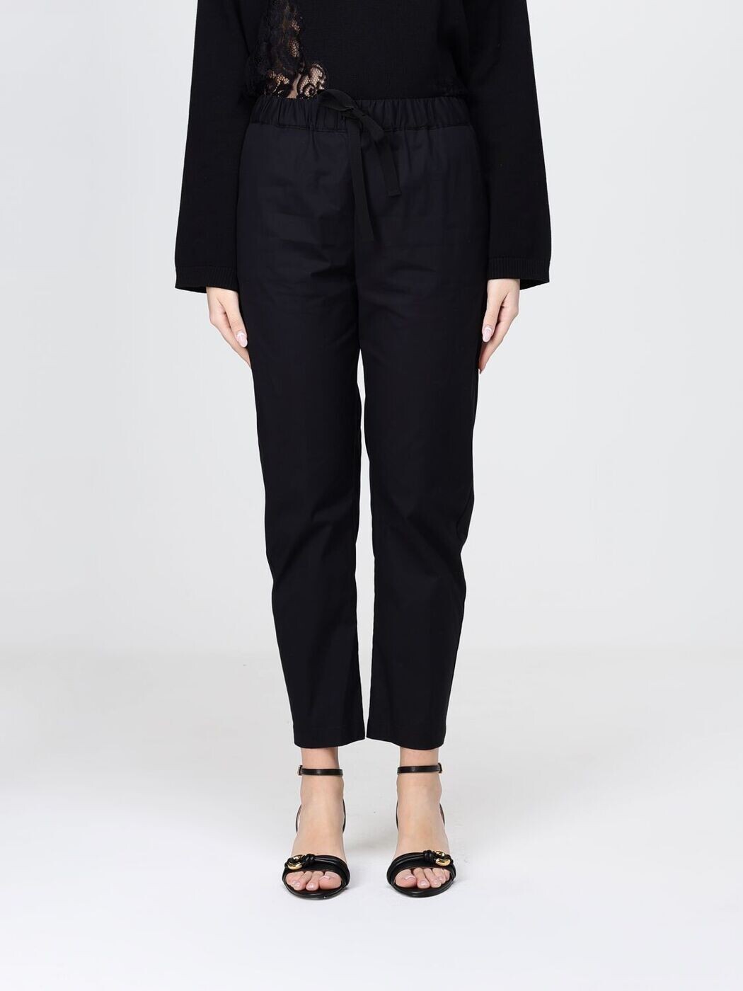 セミクチュール SEMICOUTURE ズボン ズボン下 レディース 黒いこと Trousers Y6SK43 関税 貨物輸送無料 2026SS gi