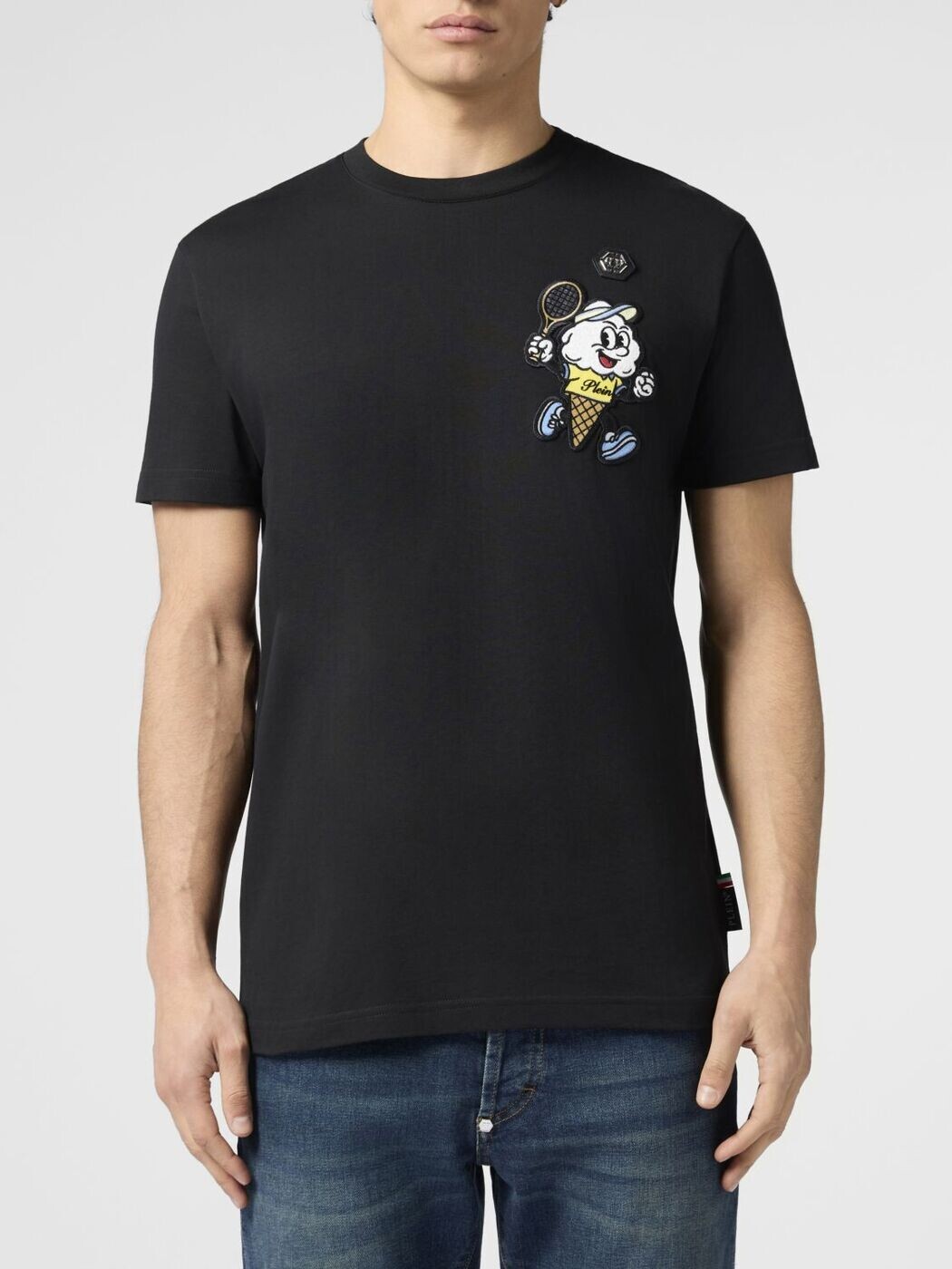 フィリップ 飾り気の無い PHILIPP PLEIN プルオーバー メンズ 黒いこと T-shirts PAFCMTK9016PJY002N 関税 貨物輸送無料 2026SS gi