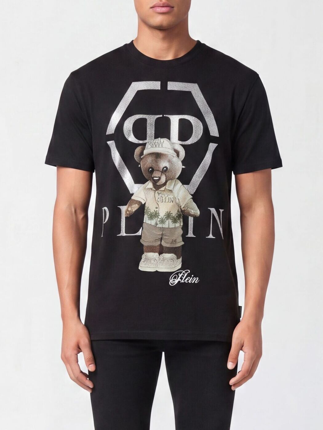 フィリップ 飾り気の無い PHILIPP PLEIN ティーシャツ メンズ 黒いこと T-shirts FAECMTK8419PJY002N 関税 貨物輸送無料 2026SS gi