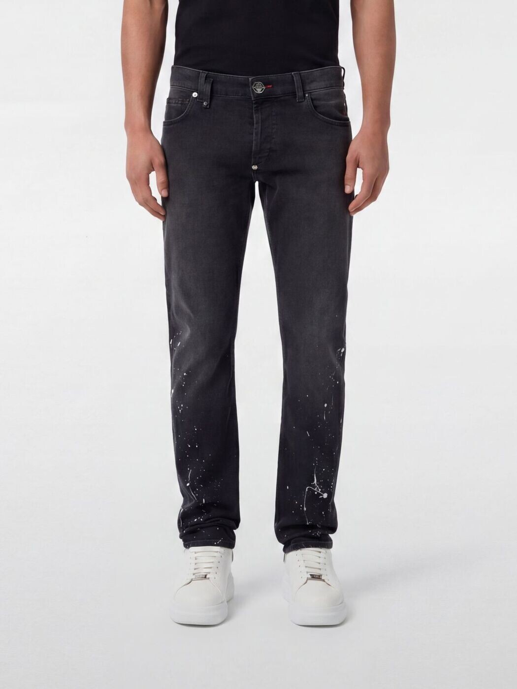 フィリップ 飾り気の無い PHILIPP PLEIN ジーンズ メンズ 黒いこと Jeans SAFCMDT4299PDE004N Black 関税 貨物輸送無料 2026SS gi